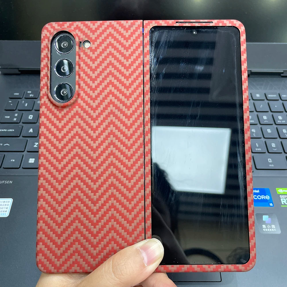 YTF Carbon Fiber Case For Samsung Galaxy Z Fold 5 - Premium Mobile Phone Cases from YTF-Carbon - Just $50! Shop now at Dressmycell.com YTF Carbon Fiber Case For Samsung Galaxy Z Fold 5 - Premium Mobile Phone Cases from YTF-Carbon - Just $50! Shop now at Dressmycell.com